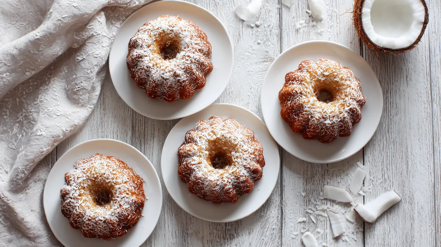 Serving Easter mini bundt cakes and coconut bars