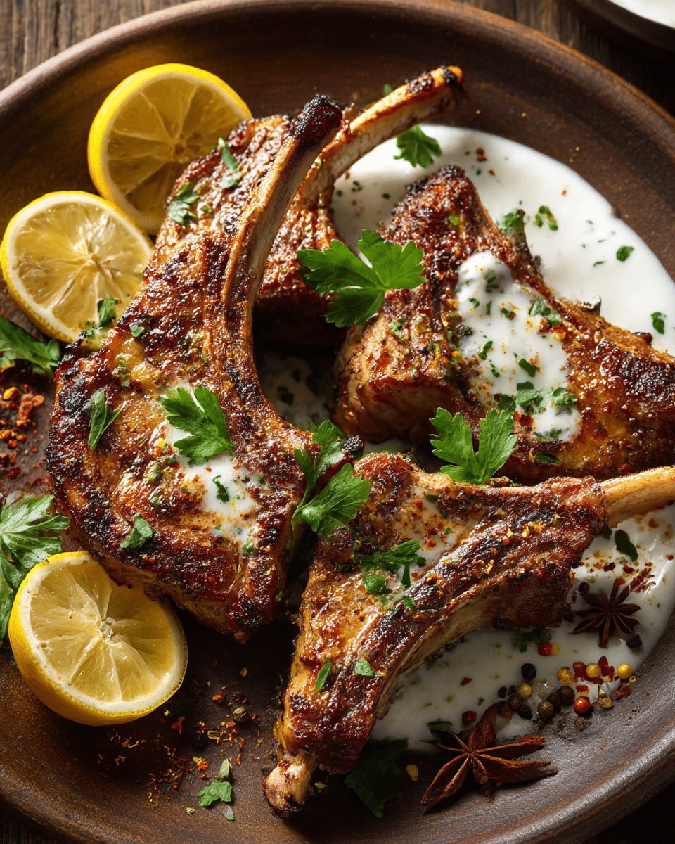 spiced-yogurt-garlic-mutton-chops