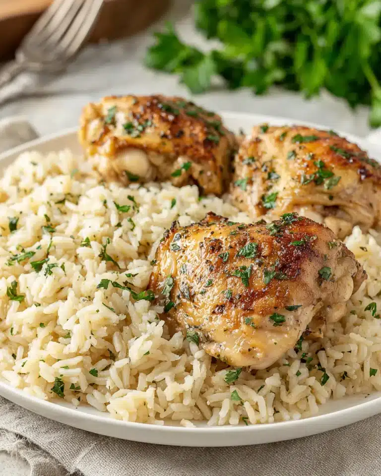 Chicken simmering in creamy one pan sauce